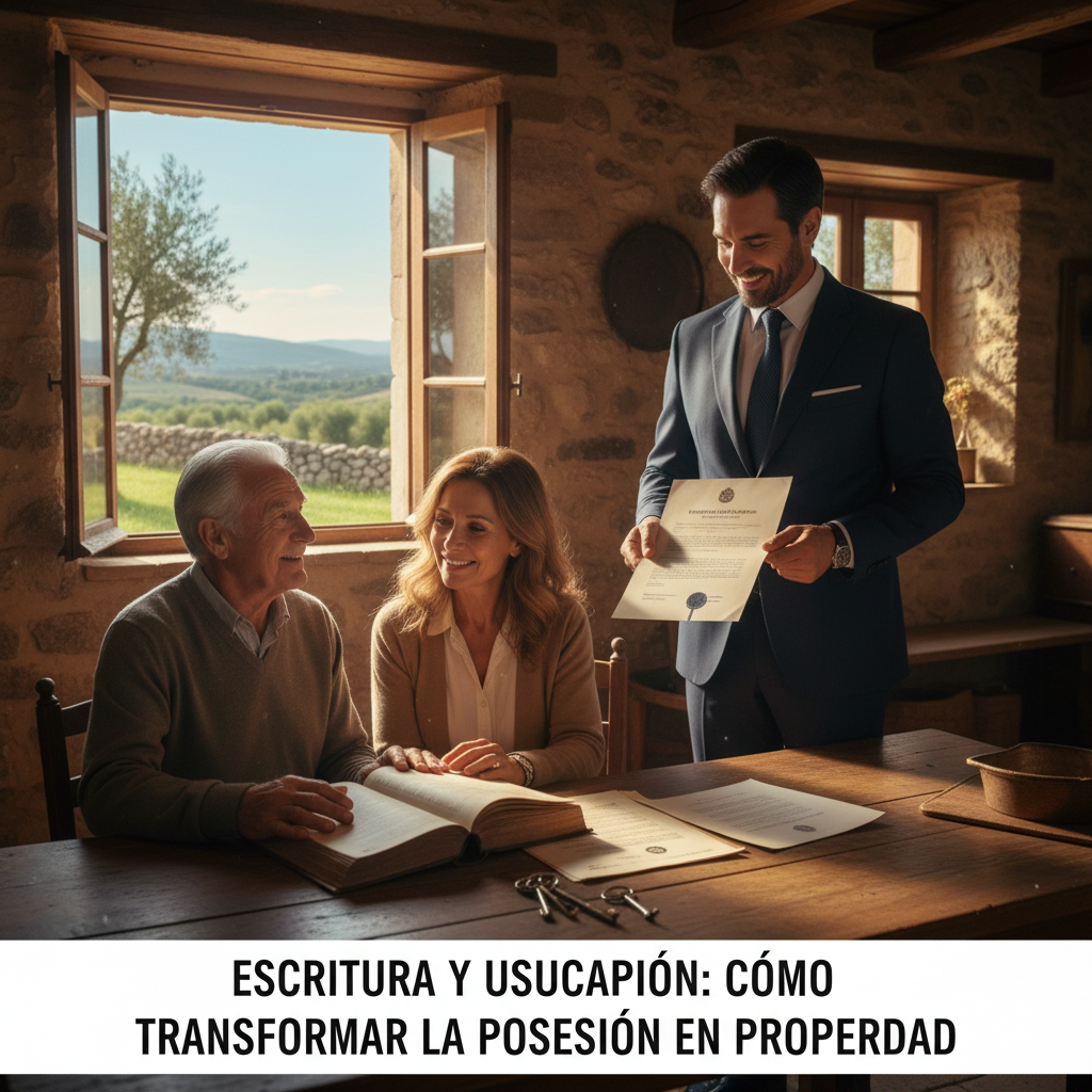 Escritura y usucapión: cómo transformar la posesión en propiedad